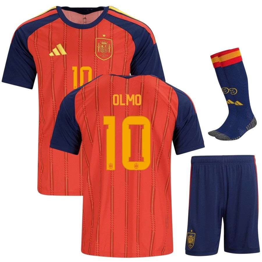 Spain Olmo Kids Home Kit 2026 2027-League Threads